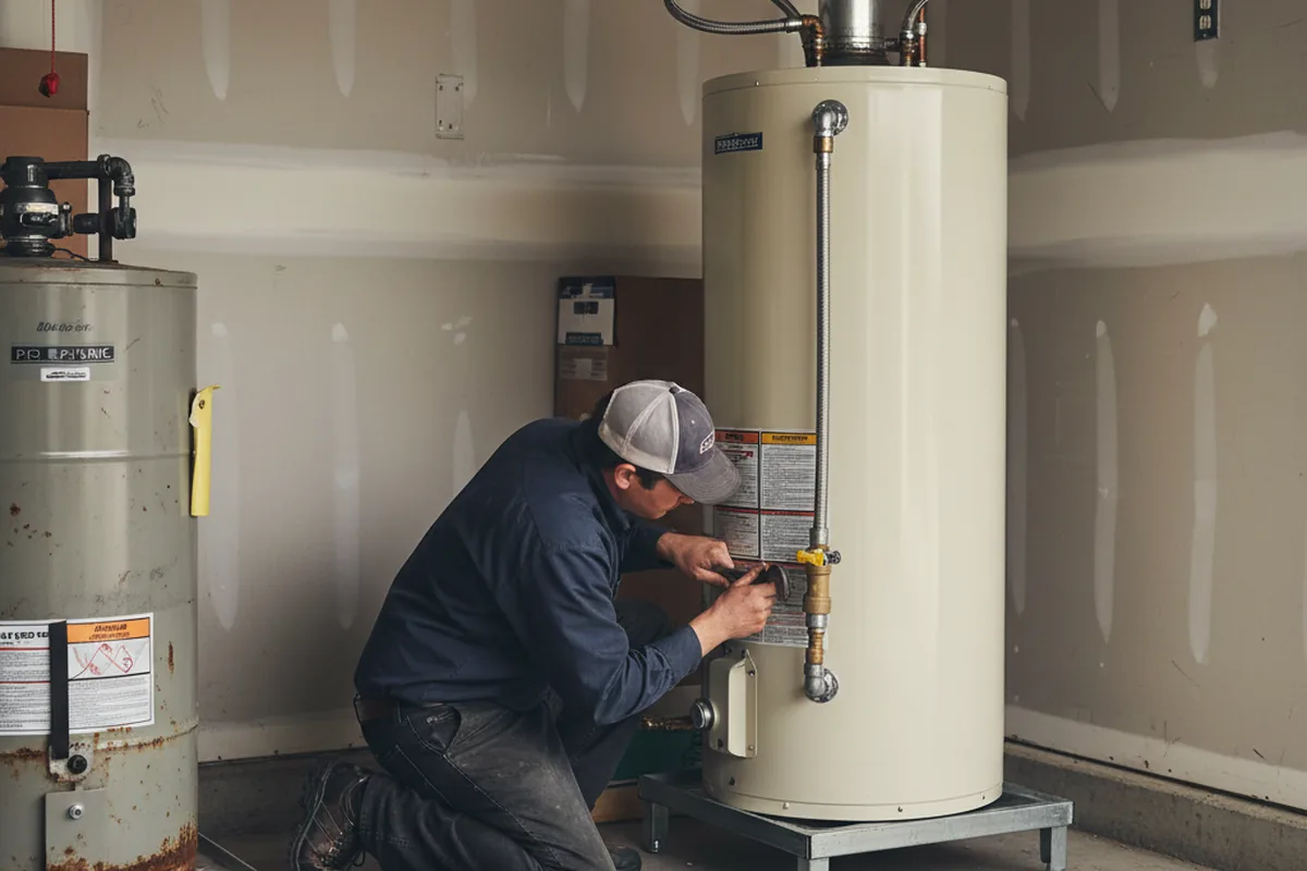 Water heater and shutoff valve replacement in Murray