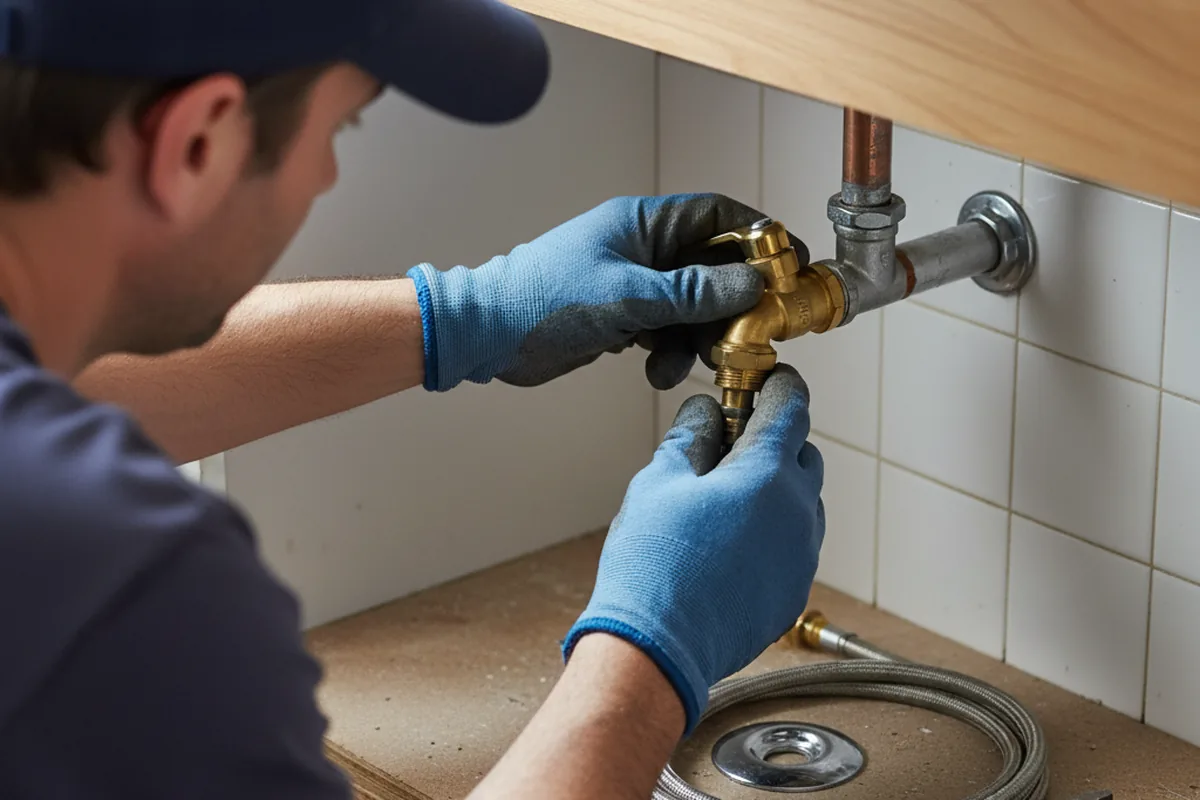 Shutoff valve and fitting work during Emergency Plumbing in Murray